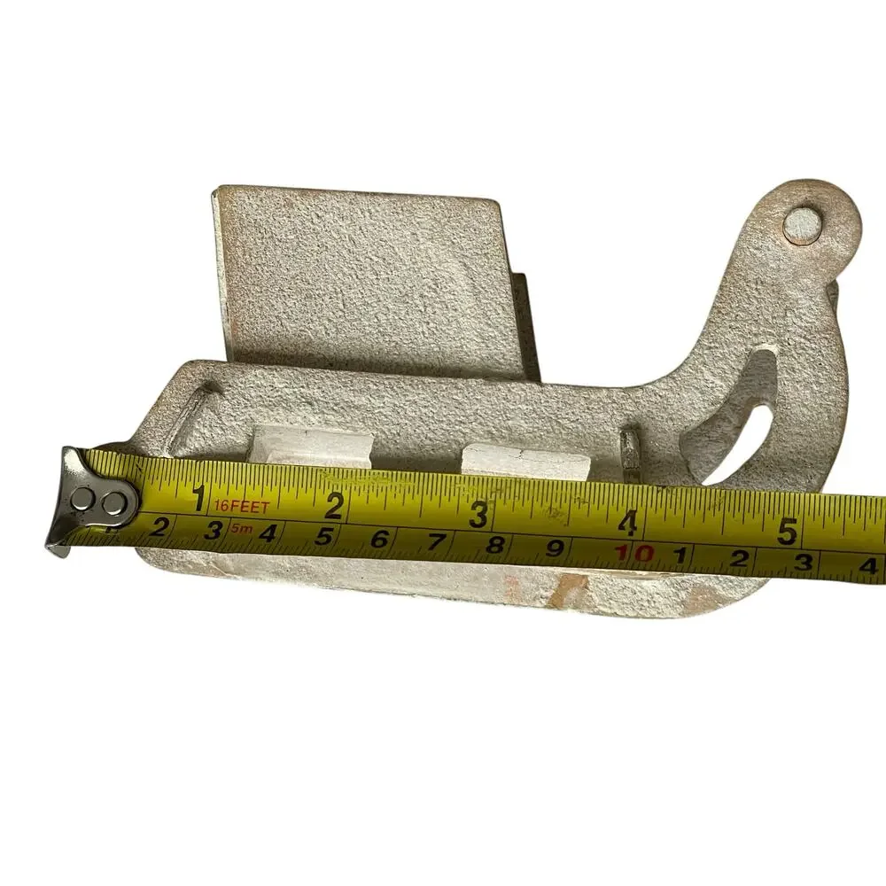 Vintage Christmas Putz Sleigh Cardboard Mica White Santa Sled Antique READ